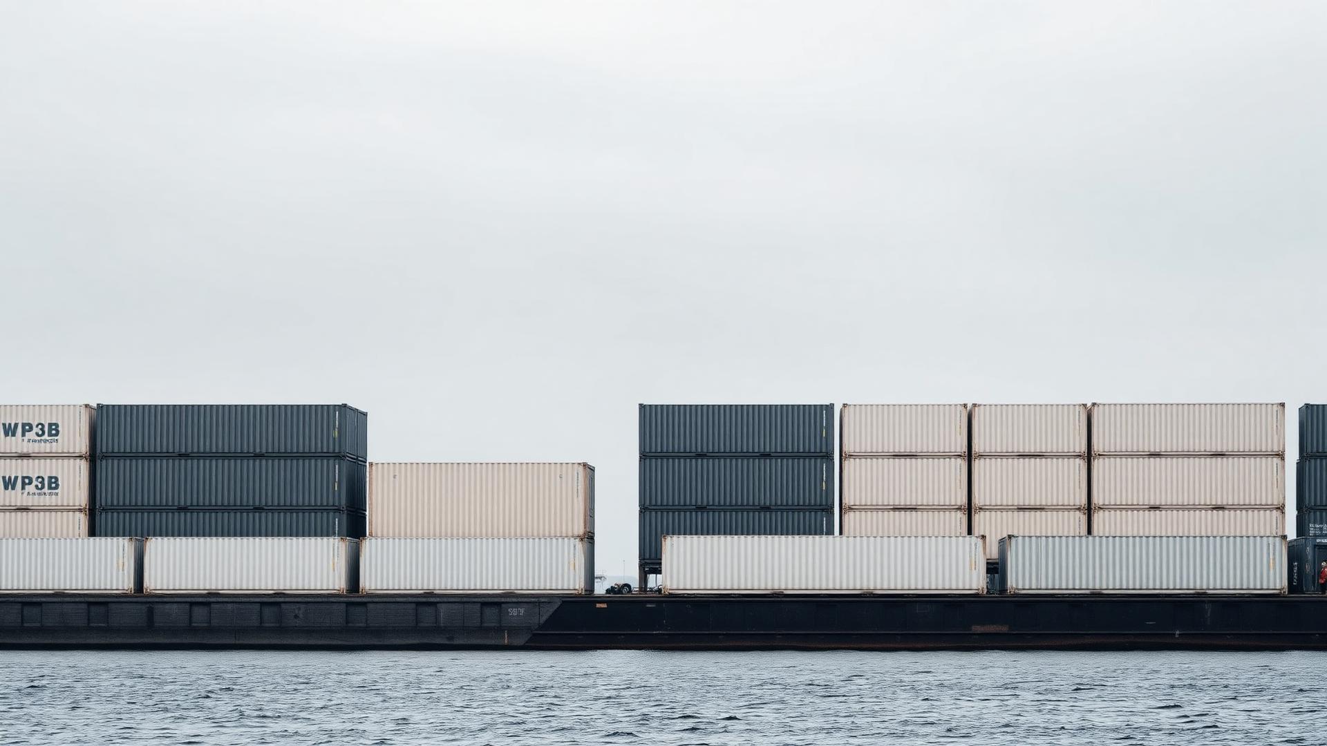Conteneurs maritimes dans un port, illustrant les opérations d'import-export de Heaven's System LLC